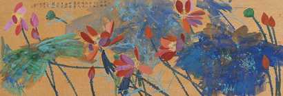张志中 乙酉（2005年）作 荷花 镜心